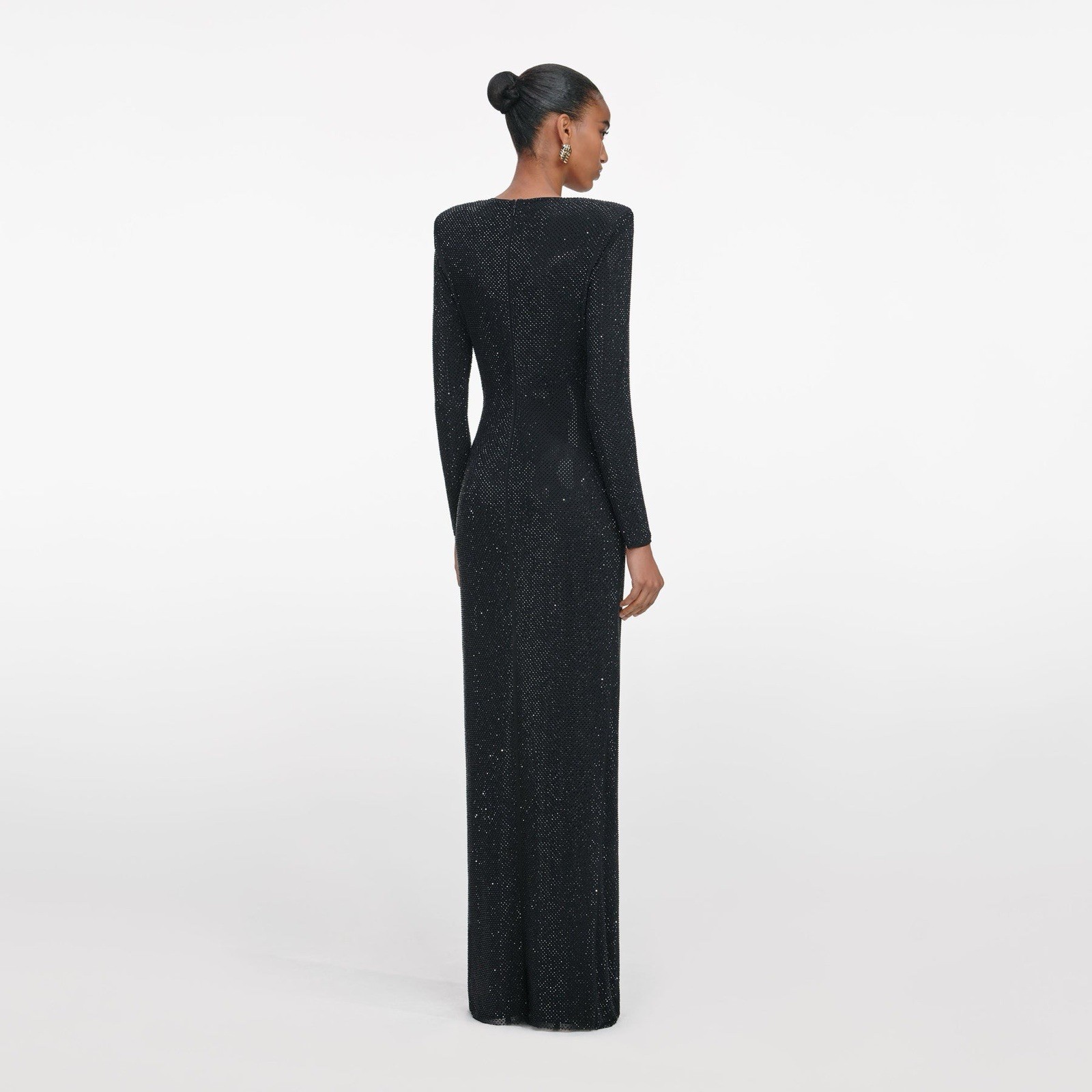 Self portrait BLACK RHINESTONE EMBELLISHED DRESS $970 US 4 US 8
