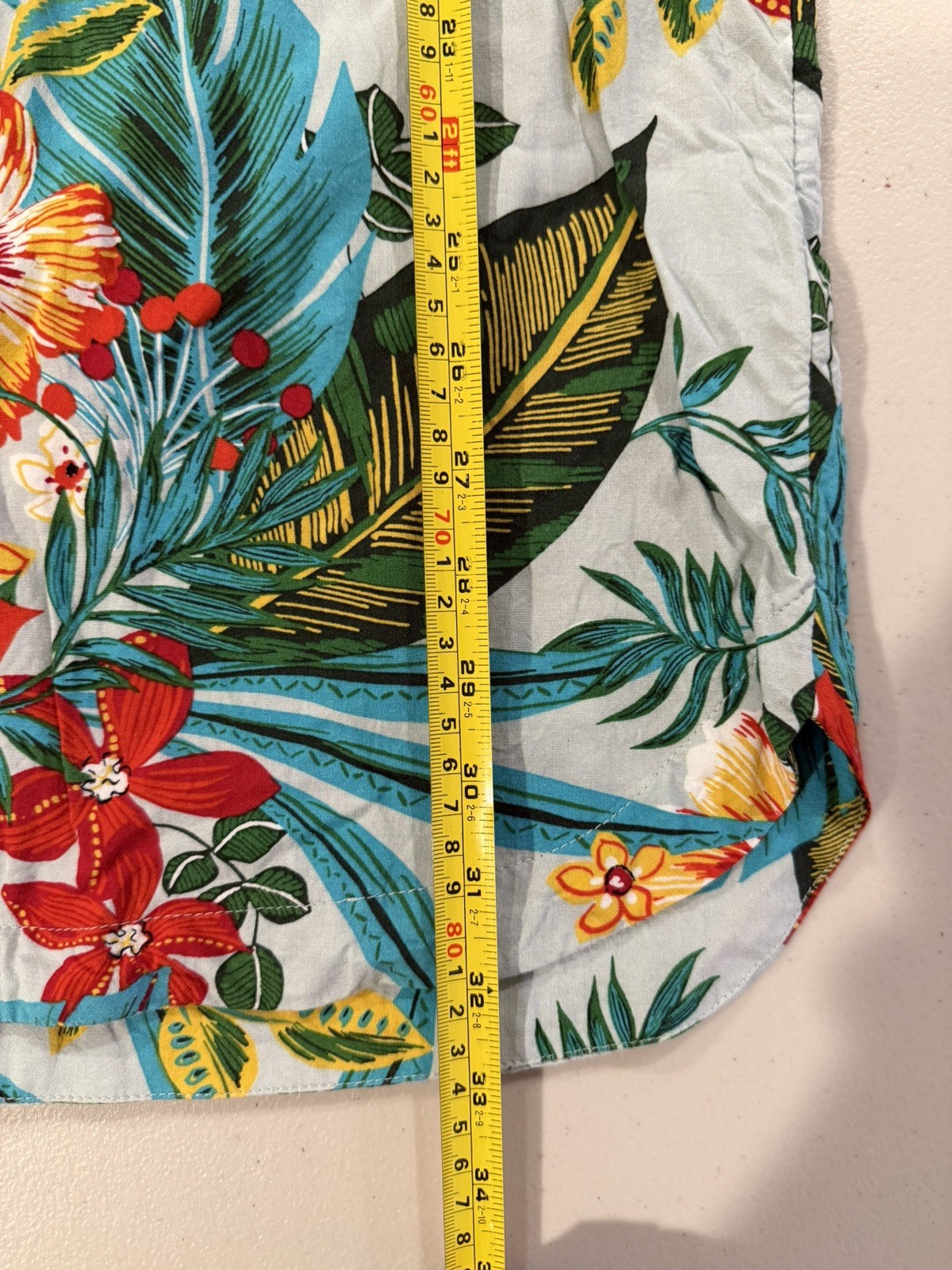 Hawaiian Print Luau Summer Shift Dress Size XS Beach Lunch Lounge