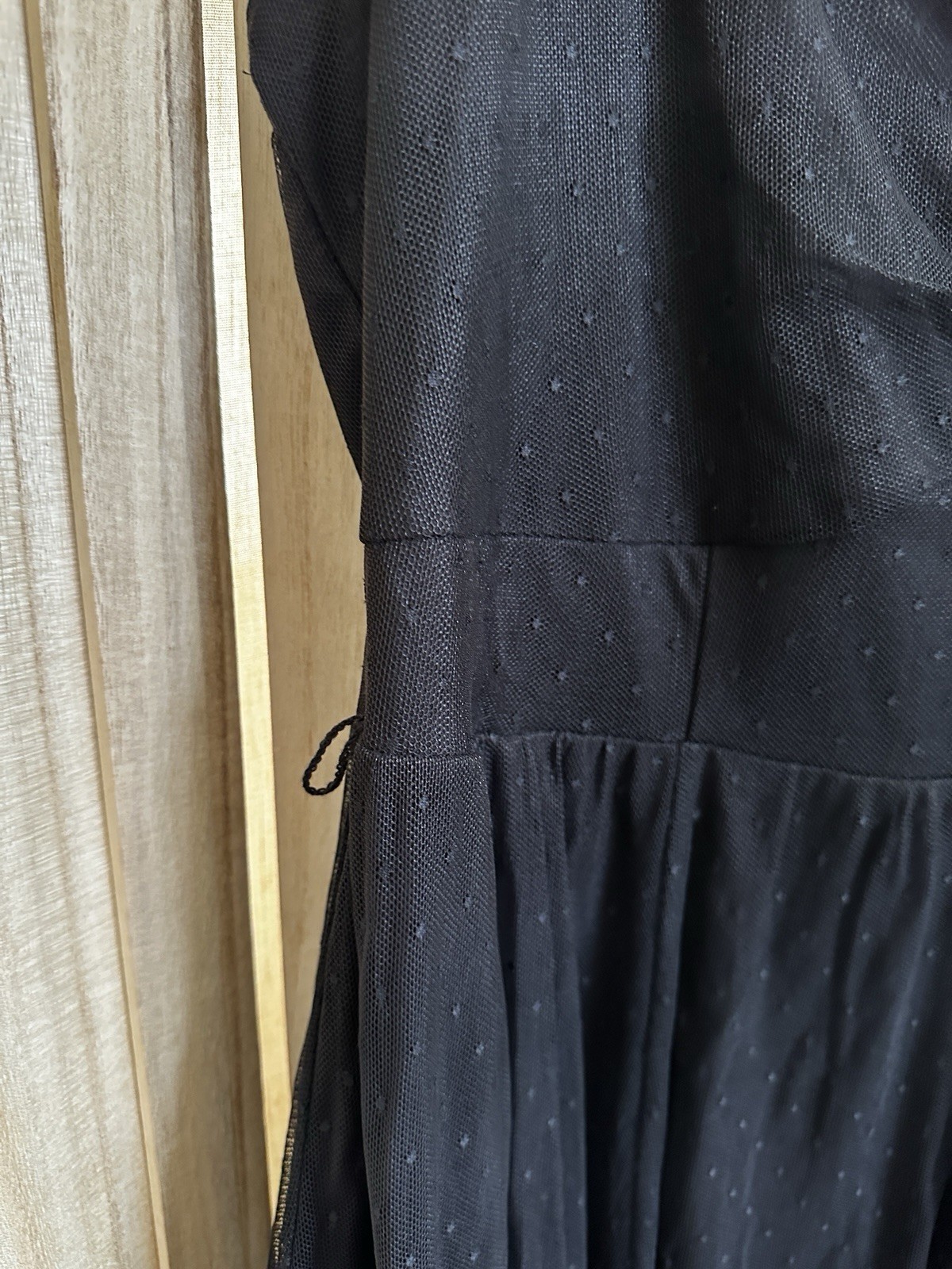 Torrid (1) Black Retro Chic Flock Dot Mesh Fit & Flare Swing Dress, XL 14-16