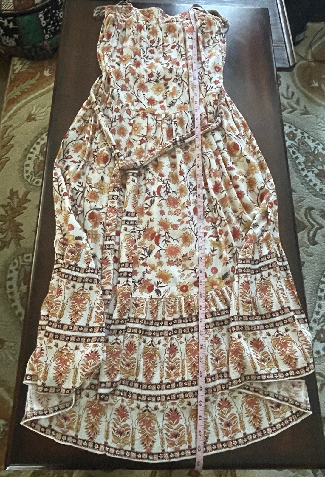 Billabong Floral Boho Chic Cottagecore Maxi Sleeveless Summer Beach Dress XS