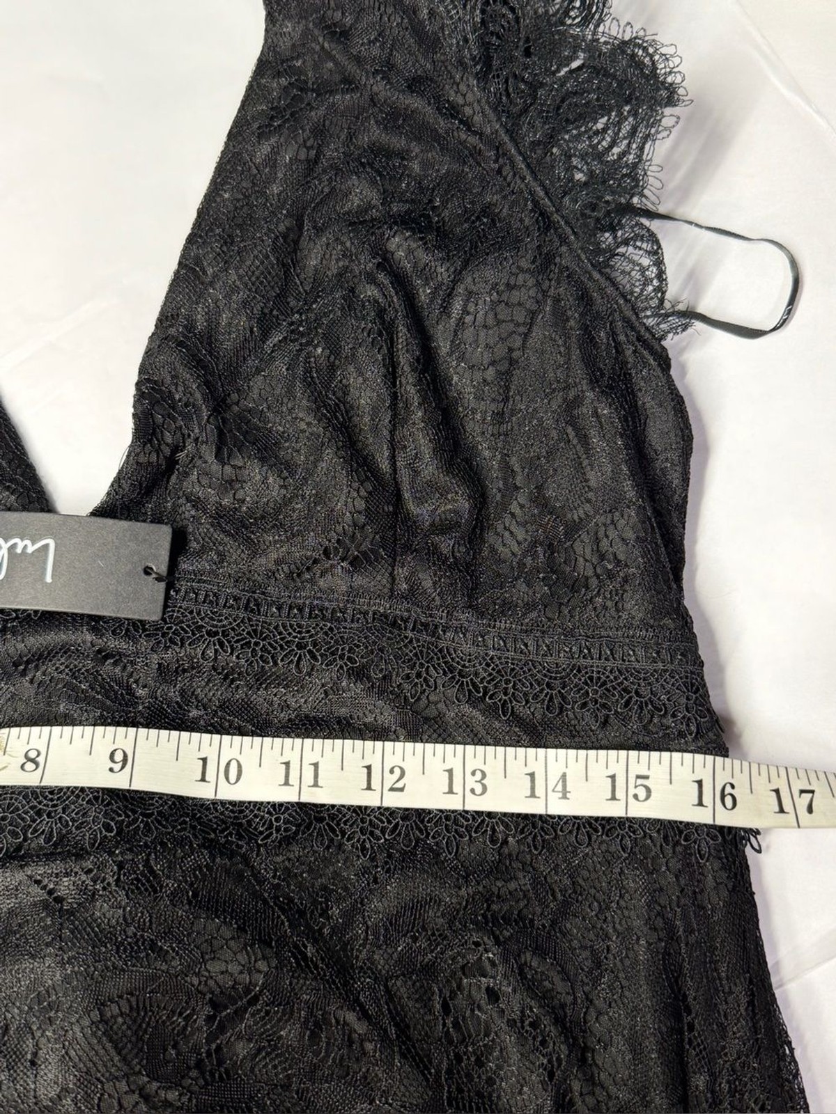 Lulus Marvelous Darling Black Lace Ruffled Tiered Maxi Dress Size XL