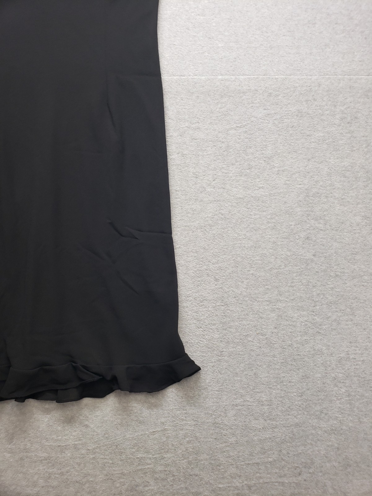 Studio I Women Dresses 16 Black Round Neck Sleeveless Ruffled Hem Logo Outdoor