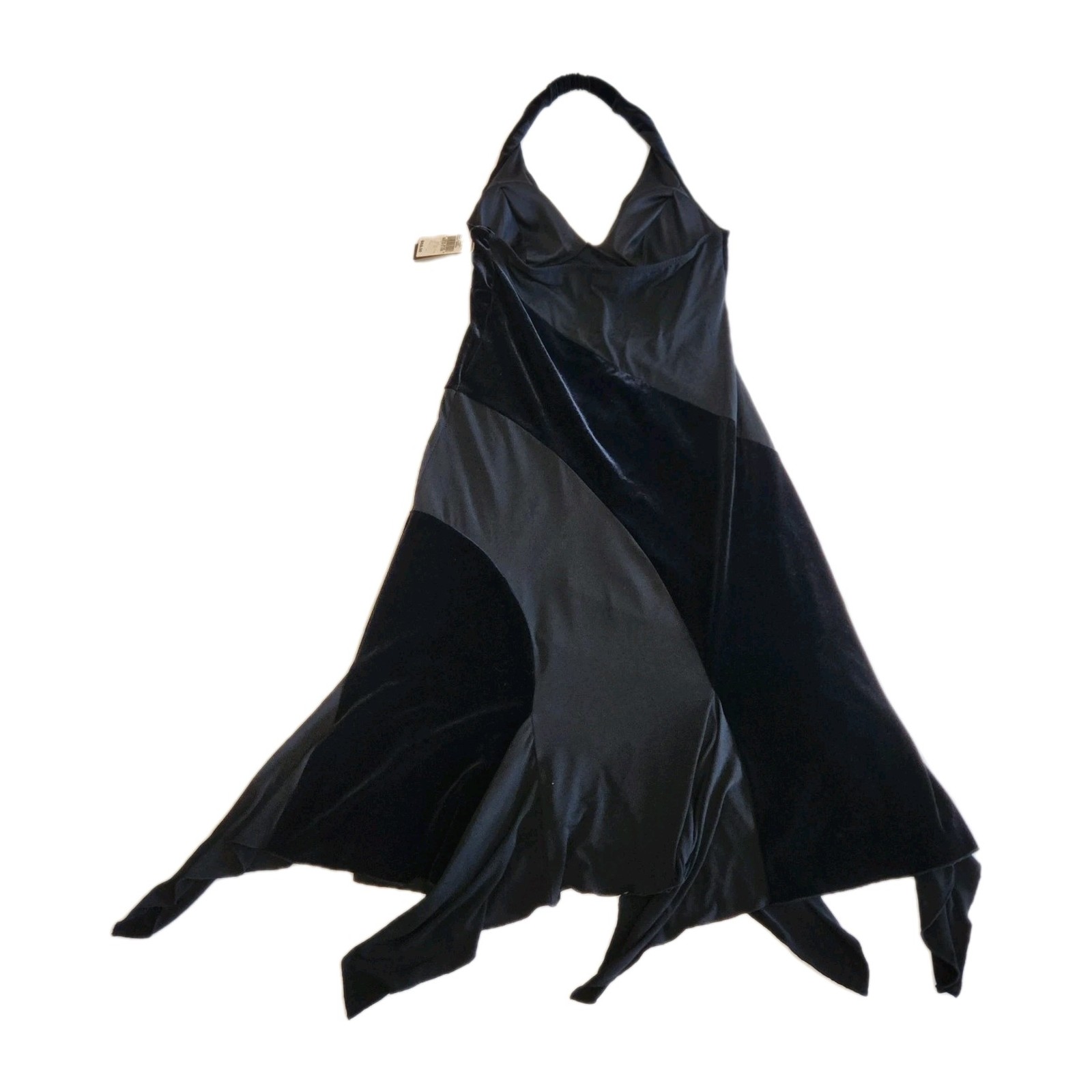 AB Studio Vintage 90s NEW Halter Black Maxi Witchy Whismygoth Gothic Women SZ M