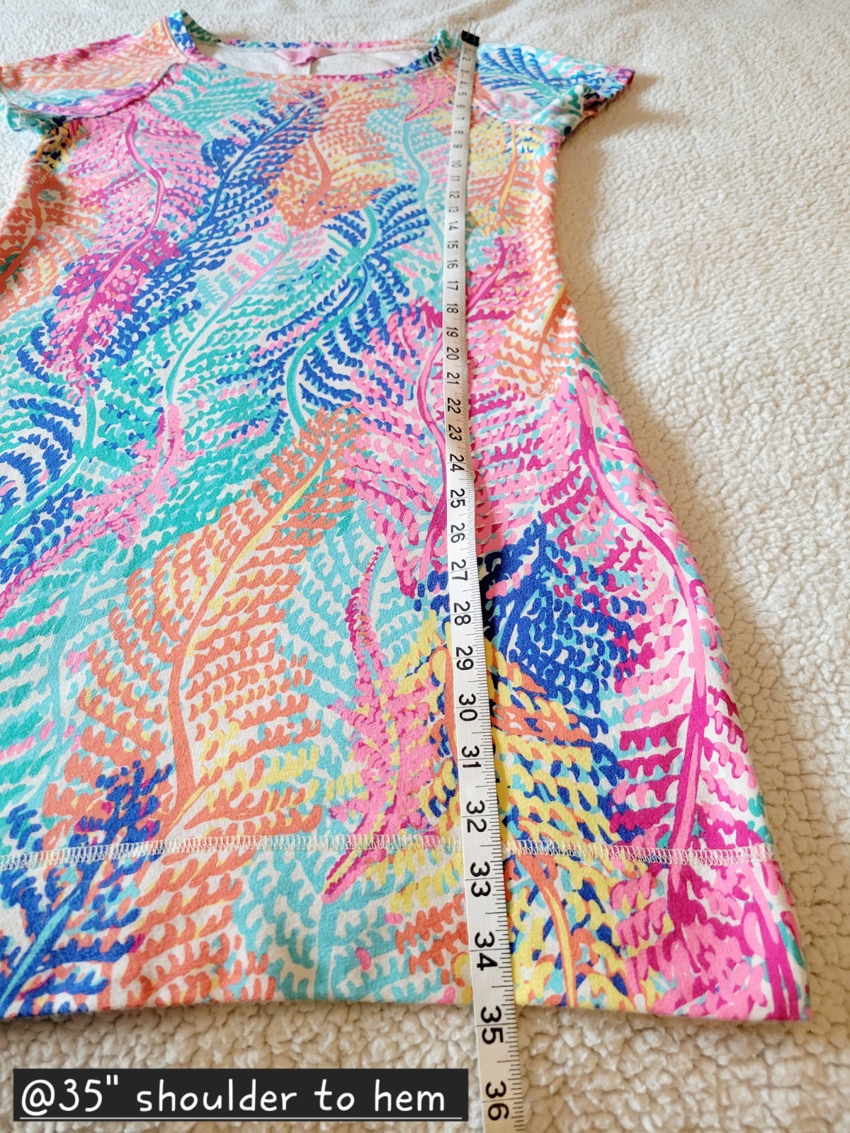 Lilly Pulitzer Womens French Terry Dress *Electric Feel Good* Sz Small Tropical