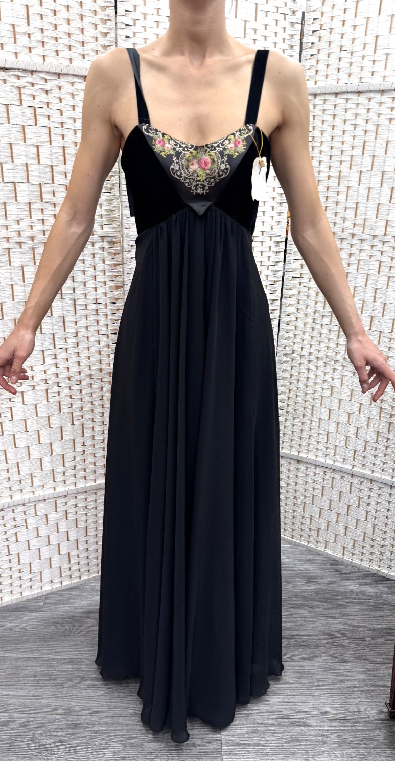 Michal Negrin Full Length Black Summer Dress Size – S –