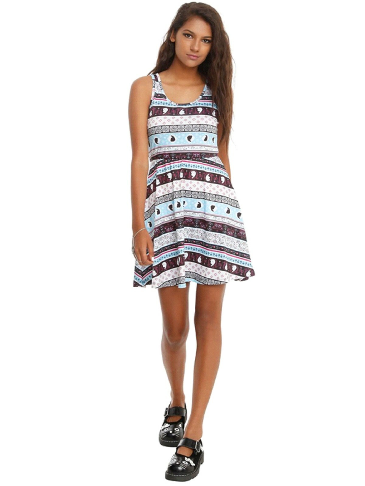 Disney Frozen Fair Isle Junior Women’s Skater Dress – NWT
