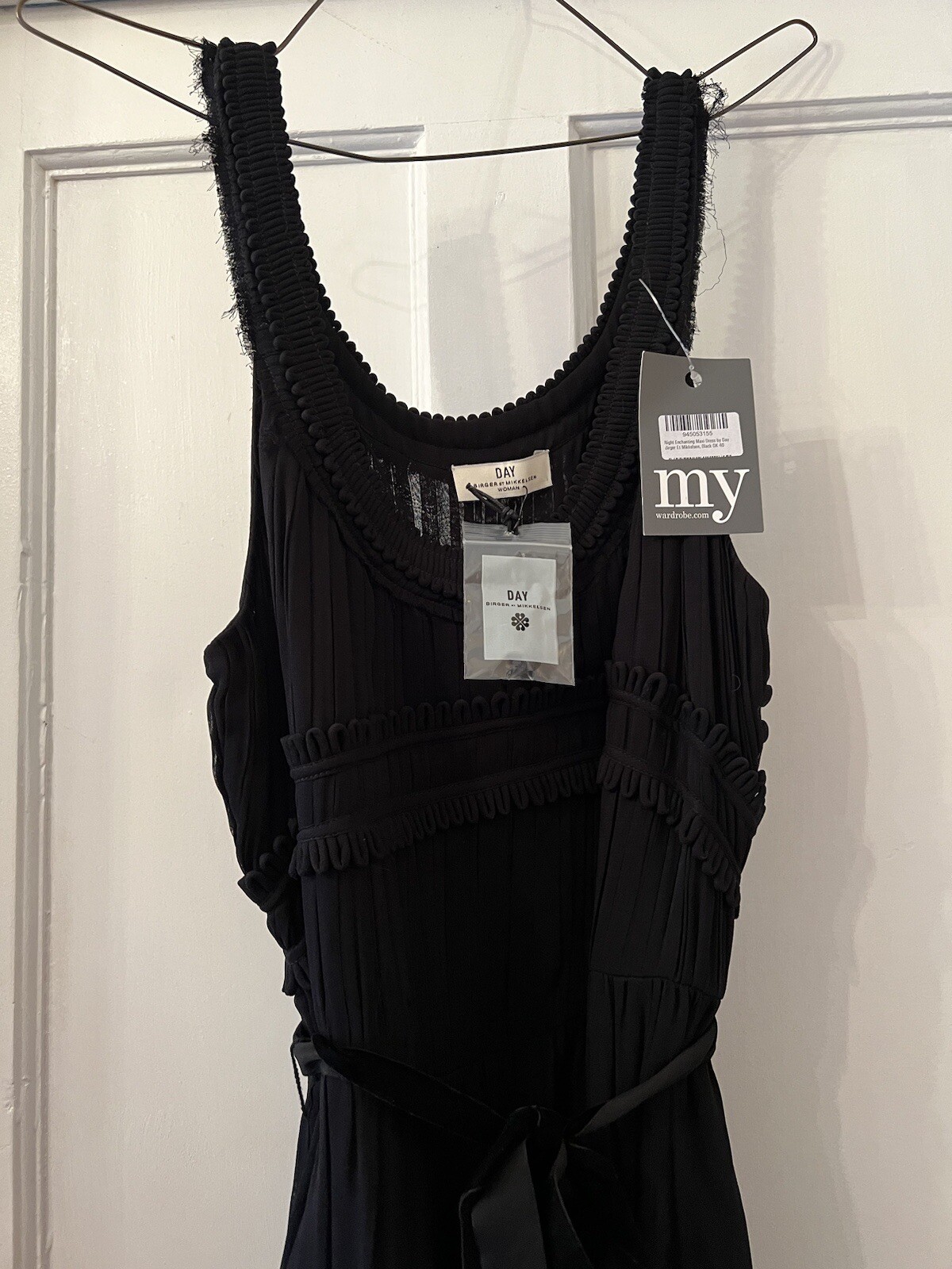 New Day Birger Et Mikkelsen Black Silky Cinderella Sleeveless Dress,40/UK 12
