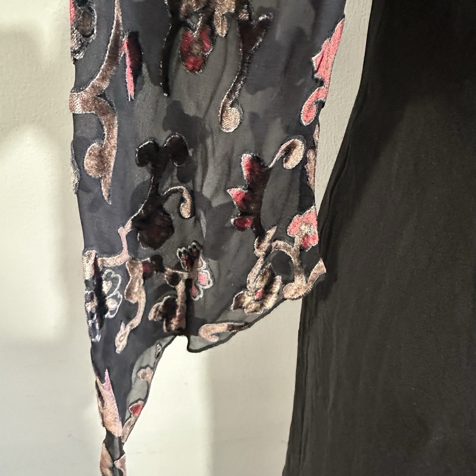 Jonathan Martin Silk Velvet Burnout Dress Size 16 Fairy Grunge Y2K 90s Whimsgoth