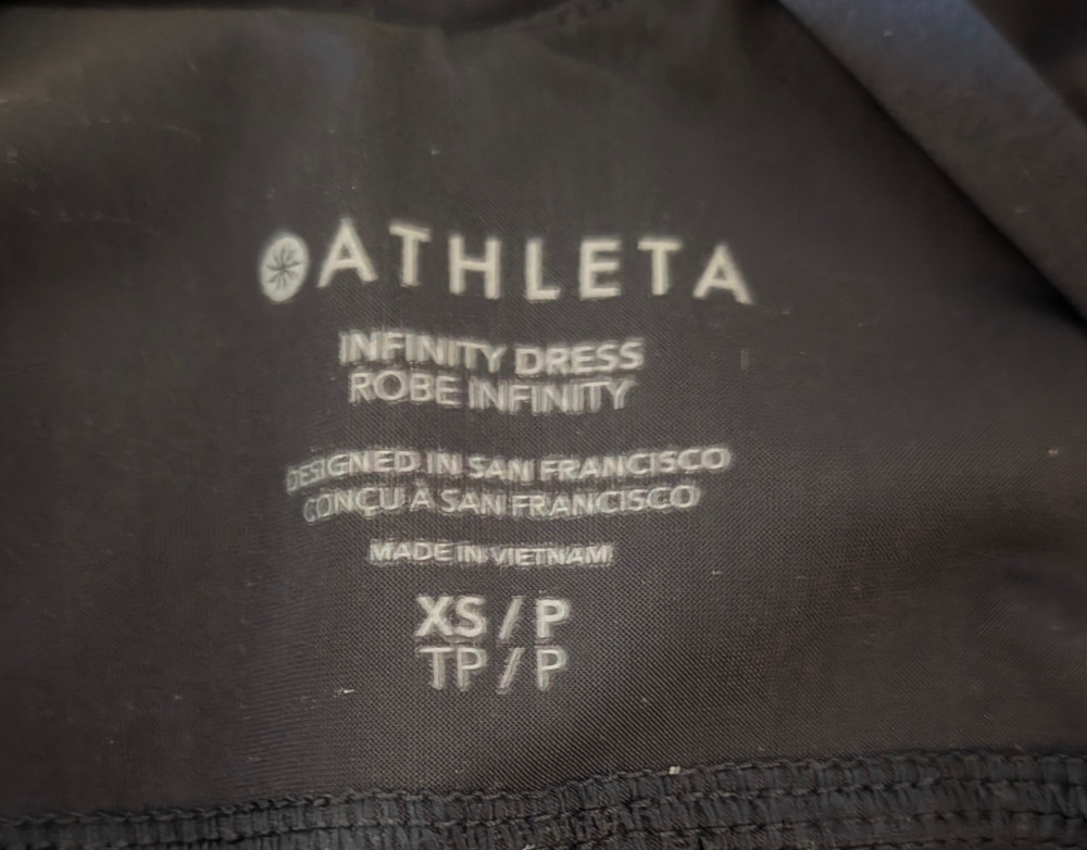 Two – Athleta XS Infinity Dresses Black and Teal for tennis or pickleball