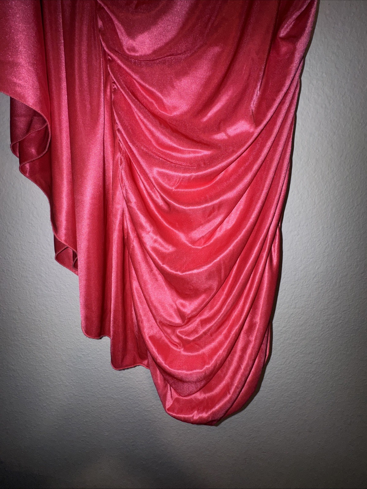 Ruby Roxs One Shoulder Pink Cocktail Dress Size Large Party Rhinestones Sexy