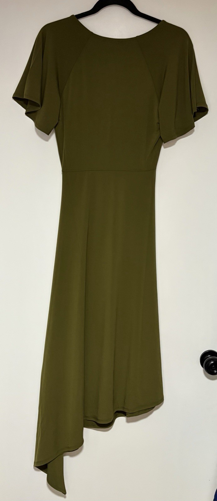 WeWoreWhat Cutout Asymmetrical Green Stretch Flower Midi Dress Womens Size M NWT