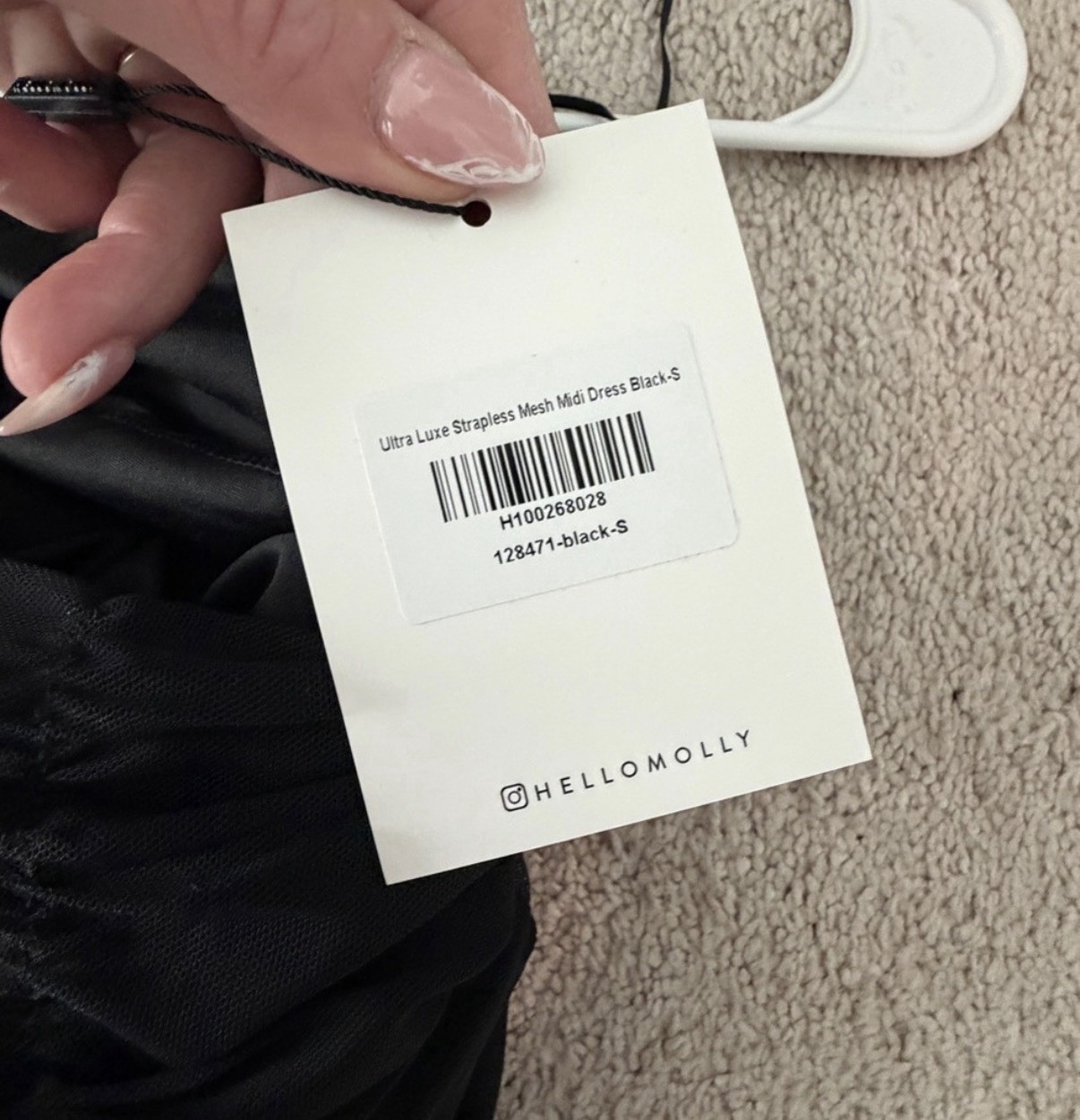 Hello Molly Black Strapless Sheer Ruched Mesh asymmetrical Dress Size S
