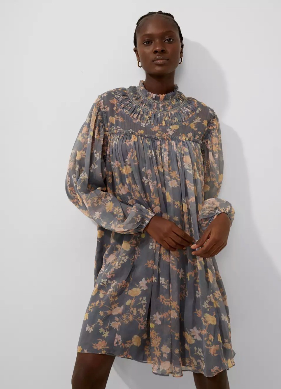 *NEW* – Size S – 8 UK – French Connection Diana Recycled Crinkle Dress – Tunic