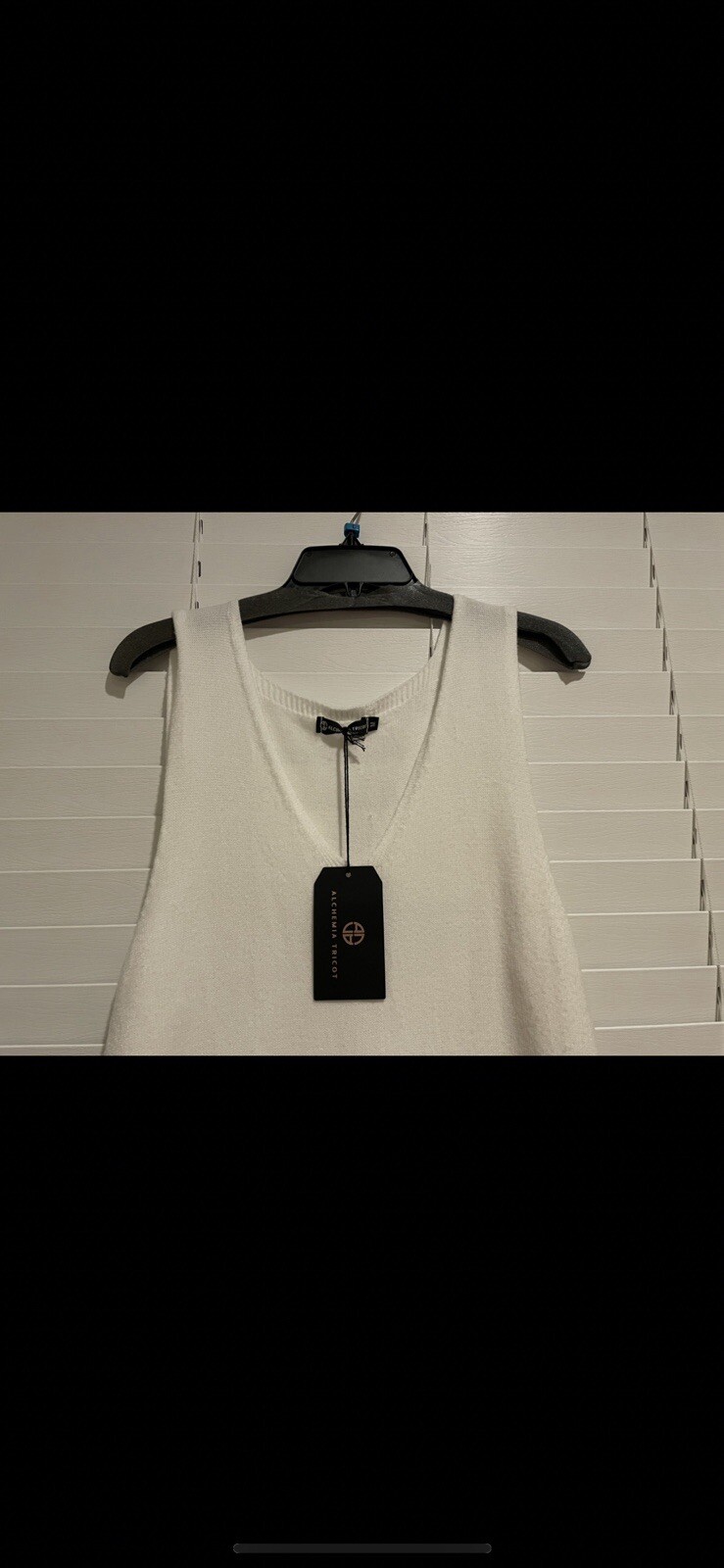 Brand New With Tags Alchemia Tricot Italian Sweater Dress. Ivory. Size Medium.
