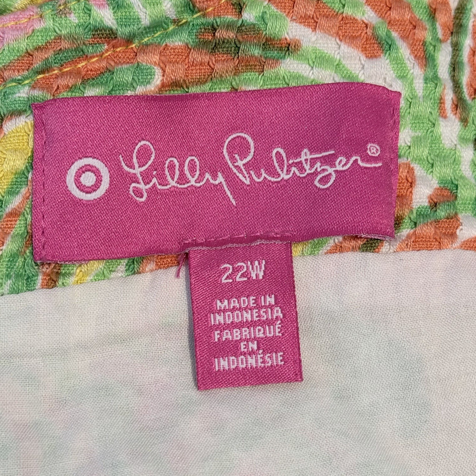 Lilly Pulitzer x Target Happy Place Shift Dress 22W Plus Size Colorful Resort