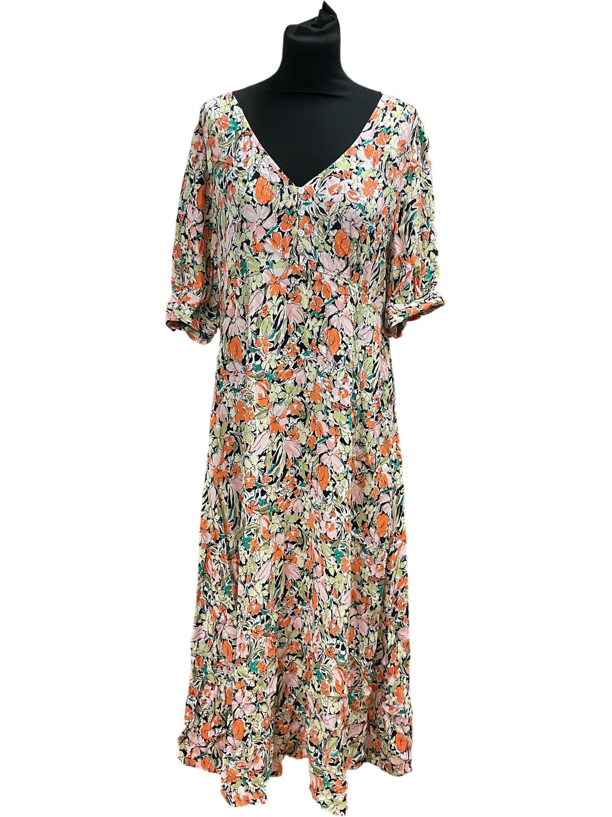 John Lewis EcoVero Floral Maxi Dress Size 16 Sustainable Viscose BNWT RRP £59