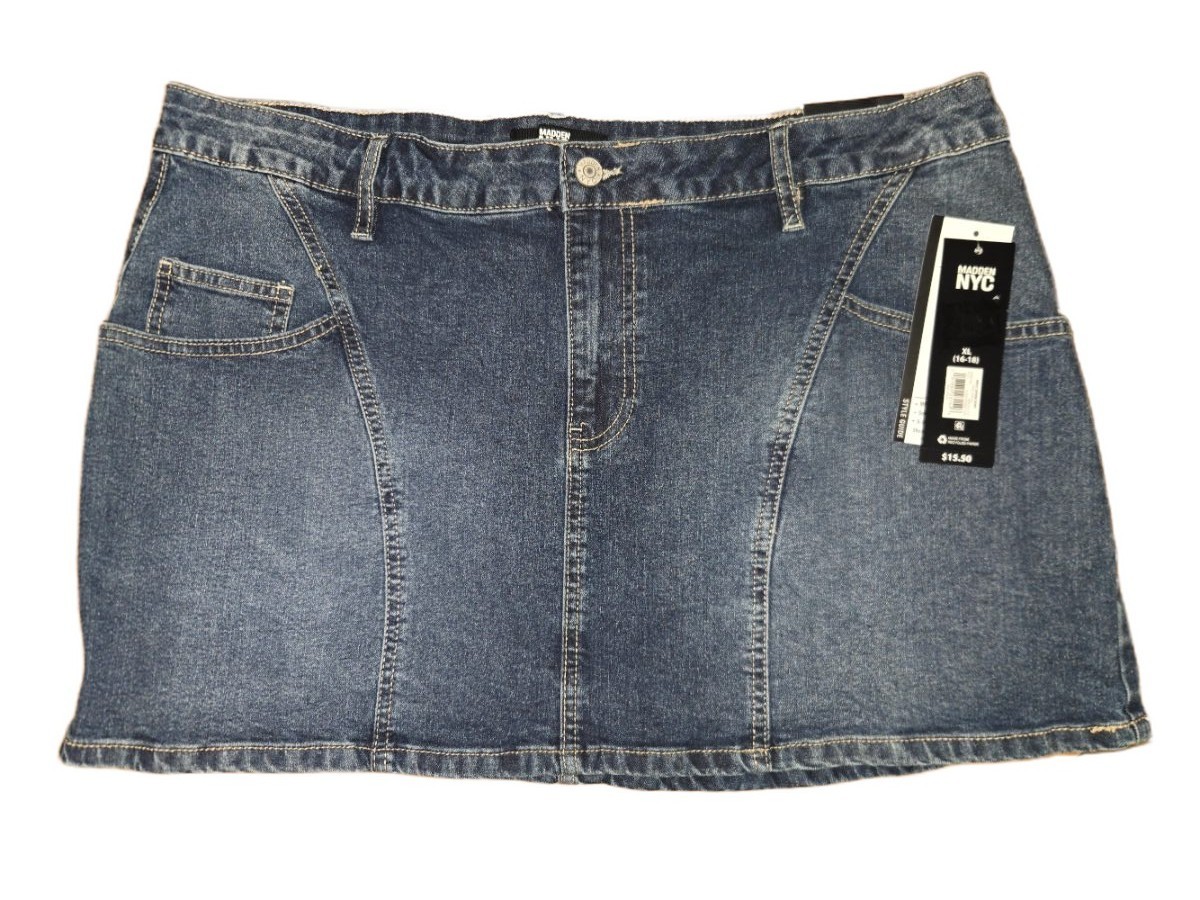 Denim Skirt with Pockets