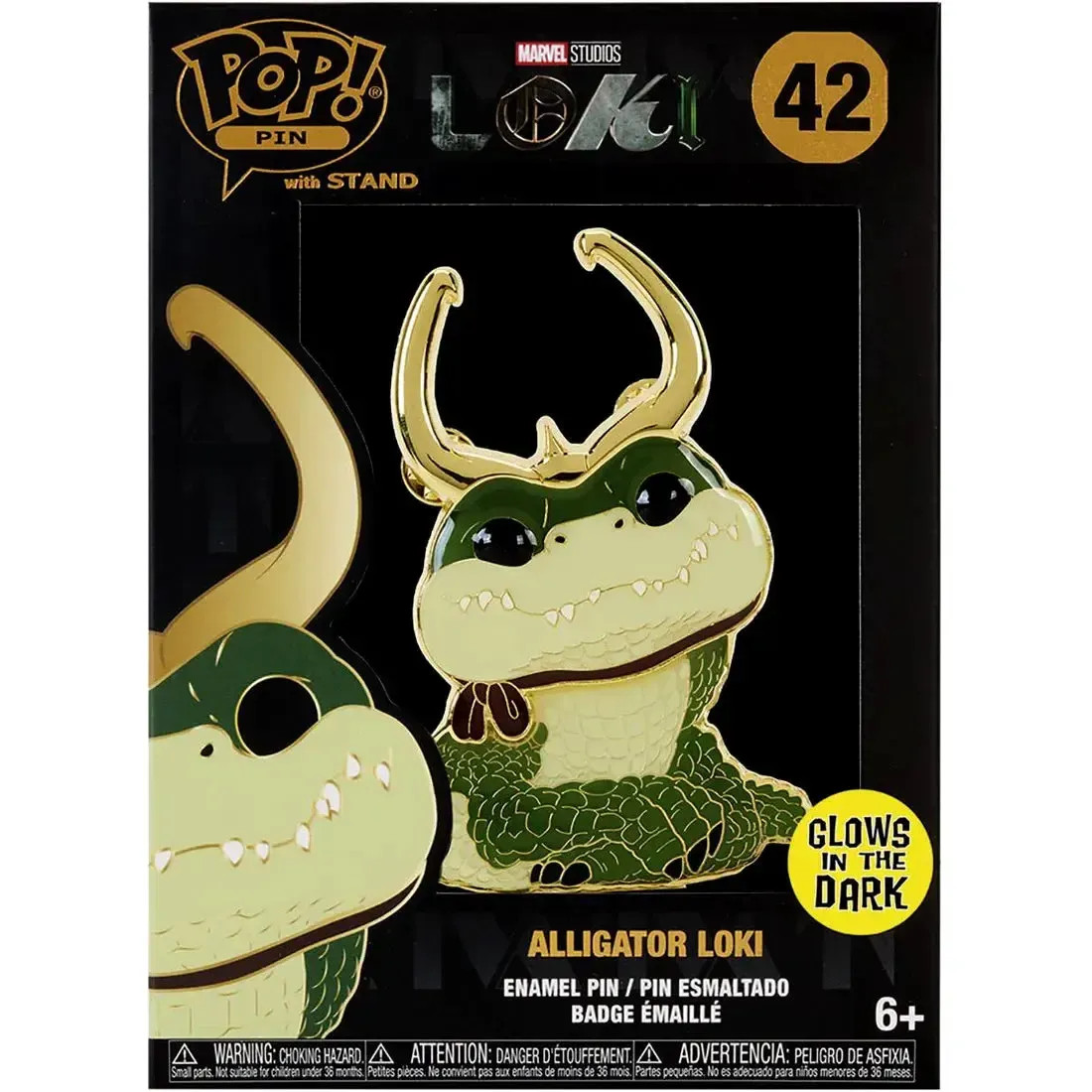 Marvel Studios [Loki] – Alligator Loki Pin Badge (Glows in the Dark, Enamel) – F
