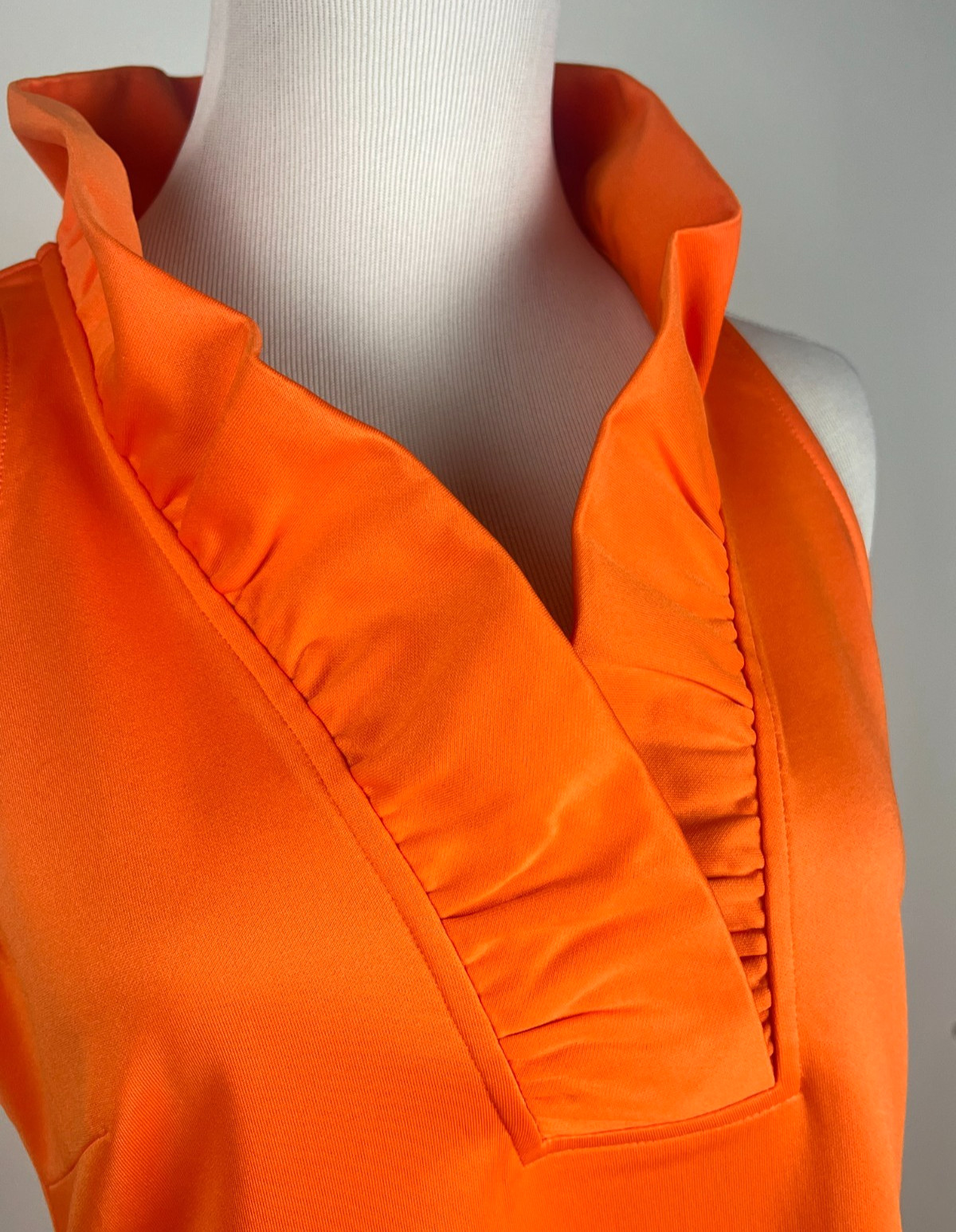 *NWT* GRETCHEN SCOTT ‘Jersey Ruffneck Sleeveless Dress’ – S, Orange
