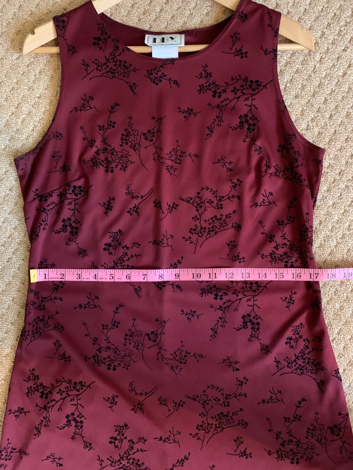 Velvet Motif Mini Dress S-M