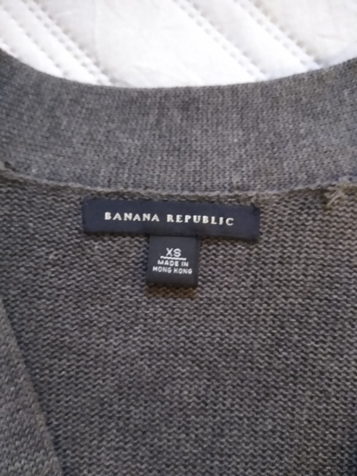 Banana Republic Gray 3/4 Sleeve Necktie Sash Sweater Dress Knit Workwear Size XS