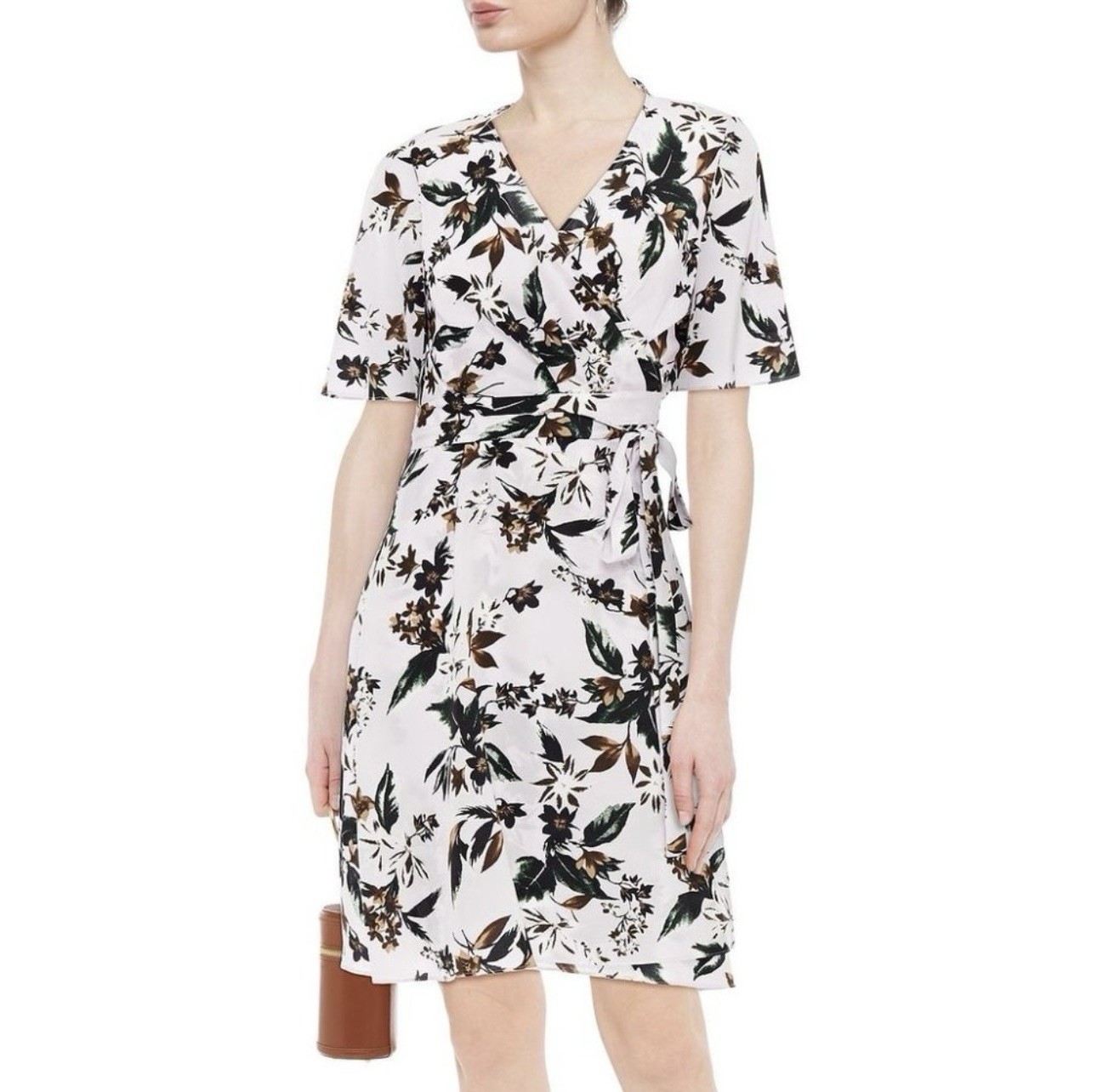 DIANE FURSTENBERG Women’sLight Purple Floral Wrap Dress100% Silk Size 6