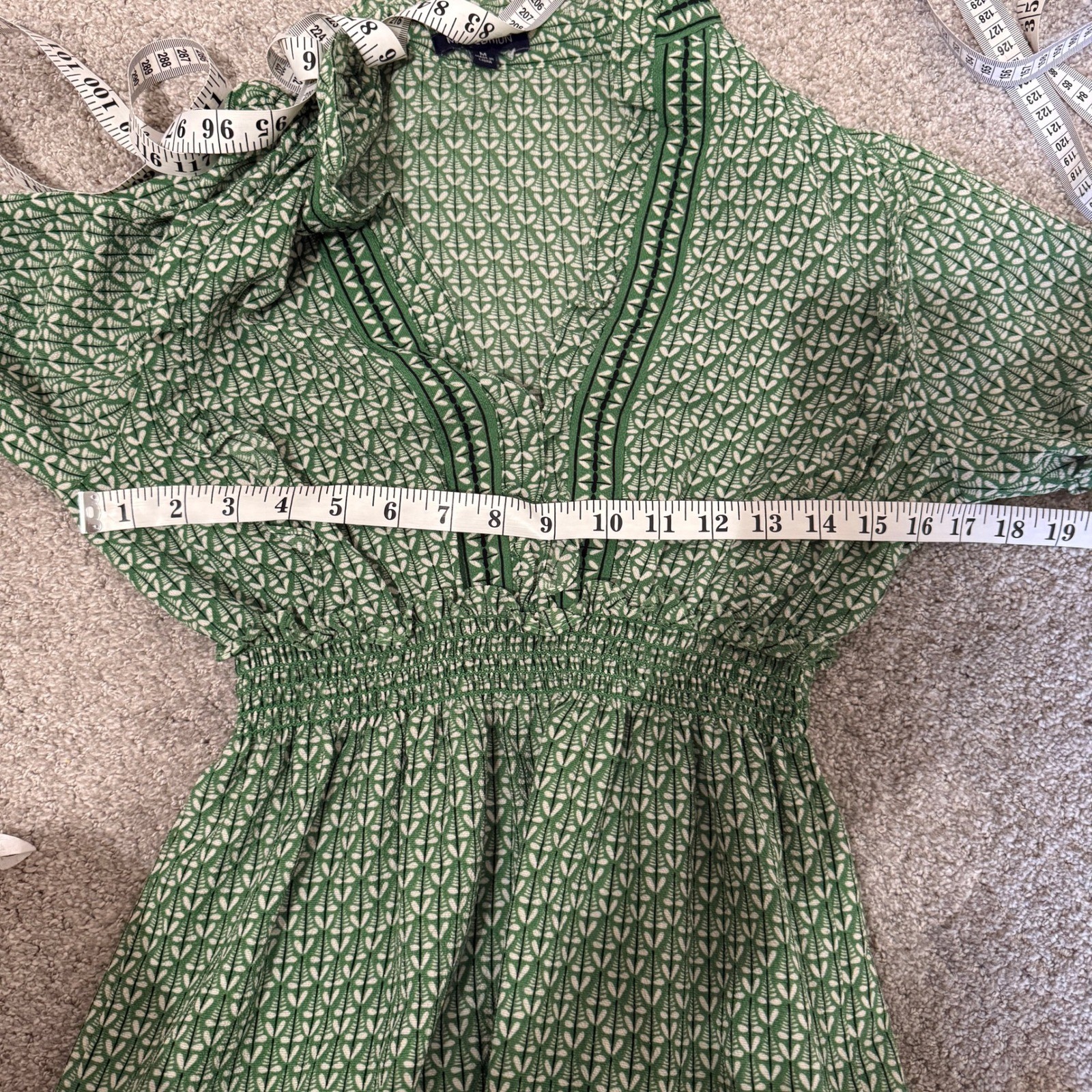 Max Edition Green Tiered Maxi Dress Medium Garden French Cottagecore Peasant