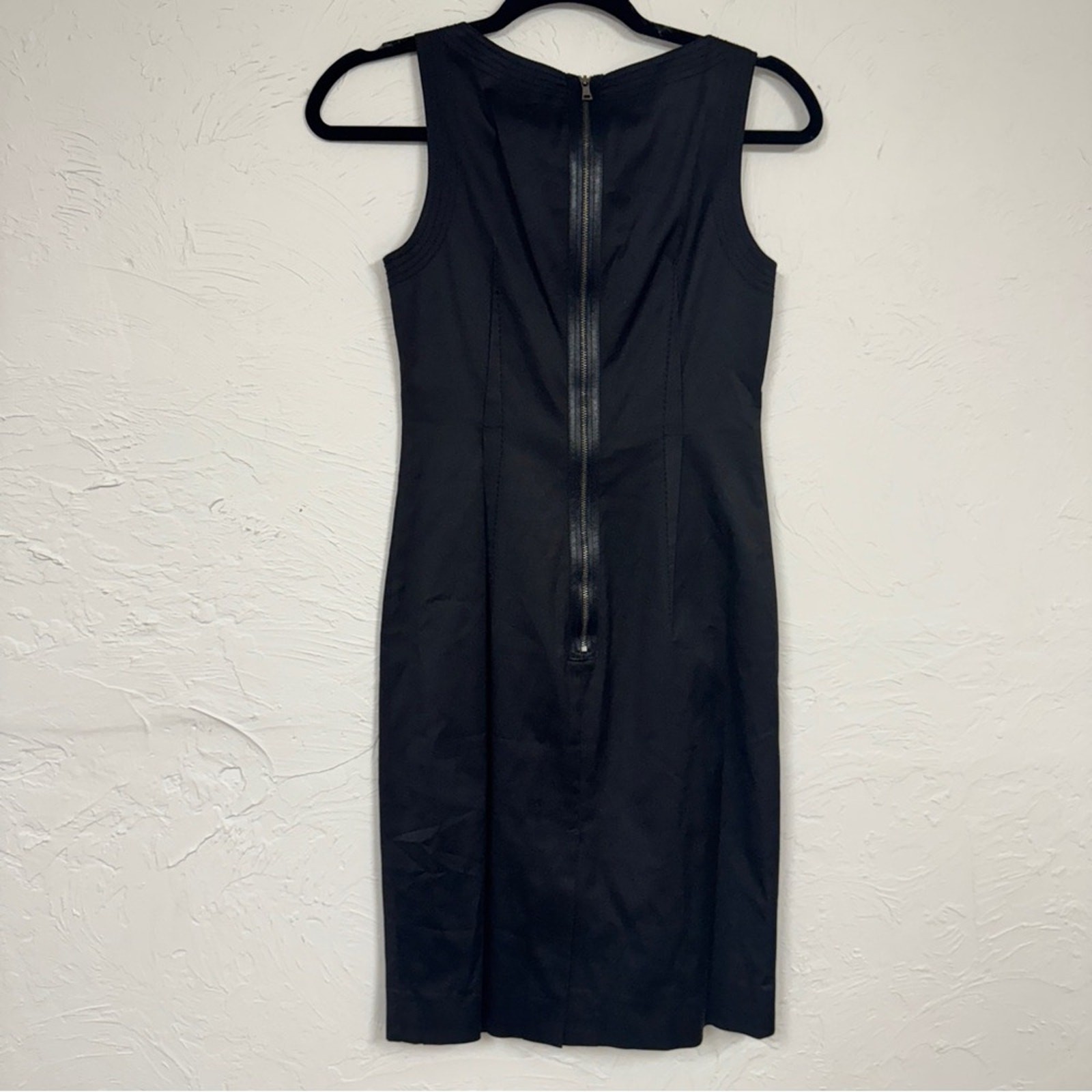 Martin + OSA Black Sleeveless Sheath Dress Womens 0 Classic Preppy Academia Mini