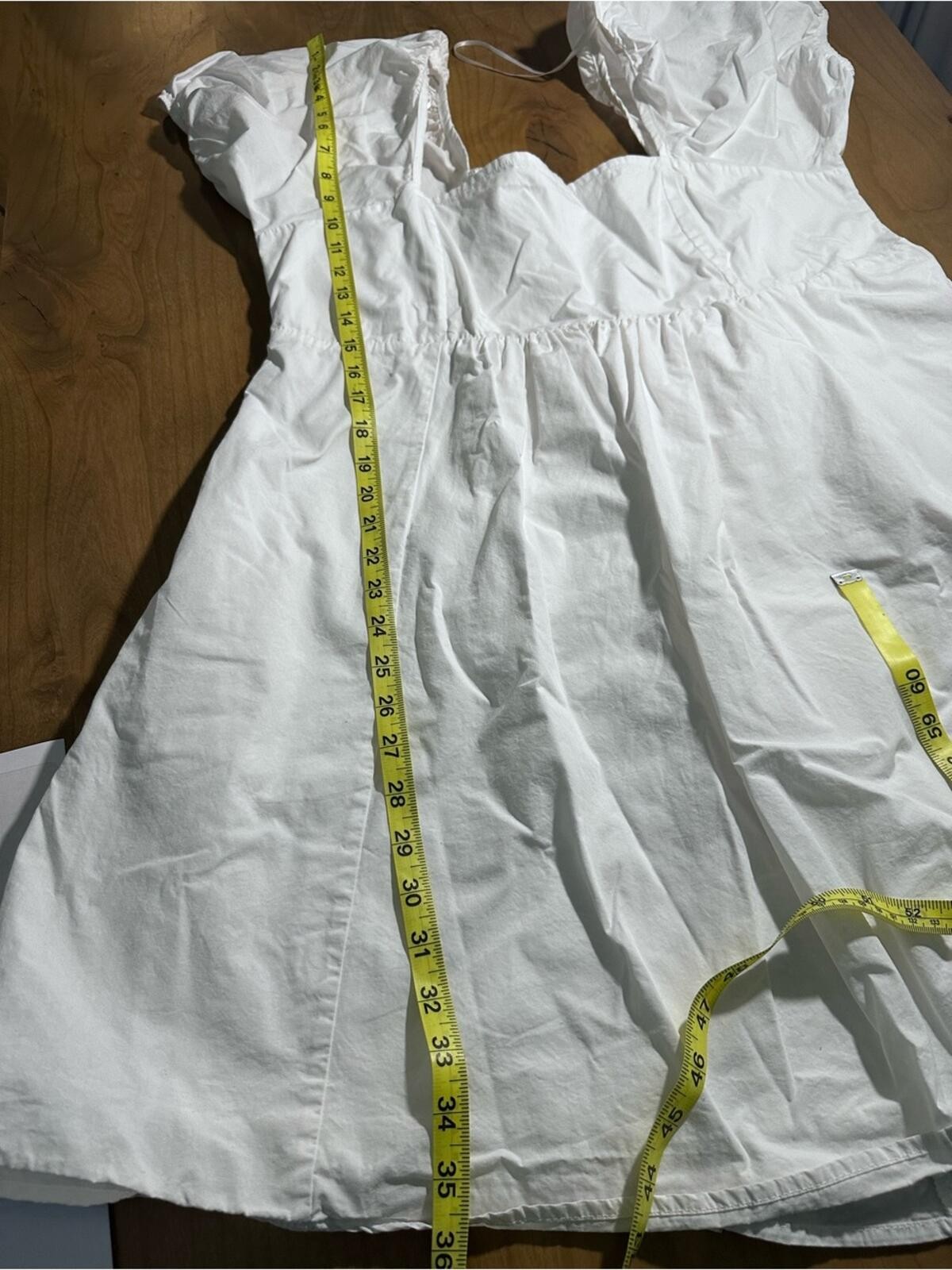 Draper James Poplin Cottagecore White Puff Sleeve Mini Dress XL
