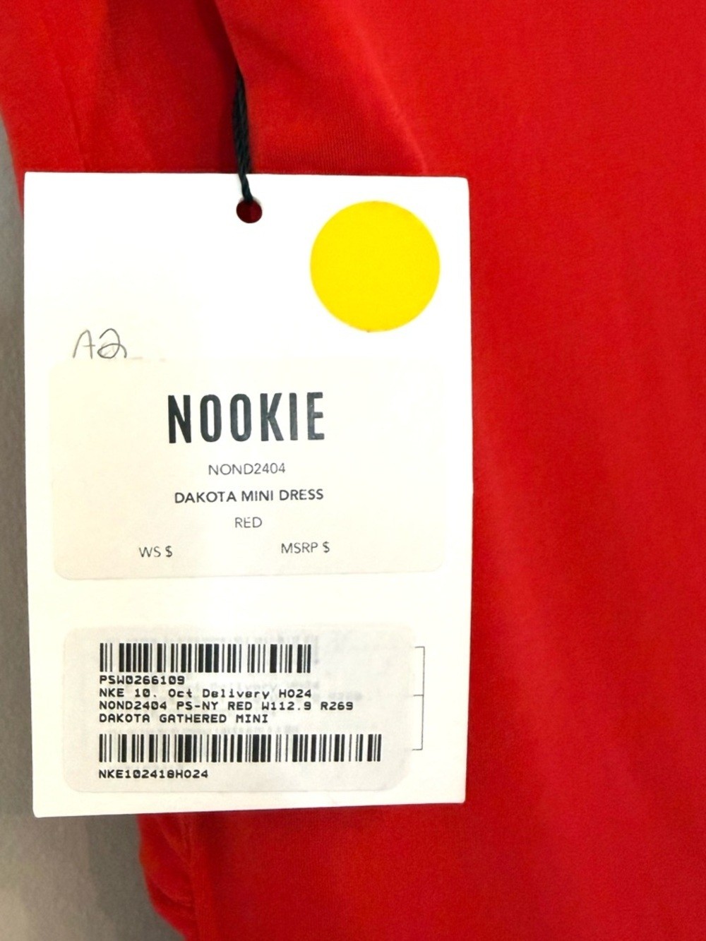 NWT Nookie Dakota Gathered Red Asymmetrical One-Shoulder Ruched Mini Dress