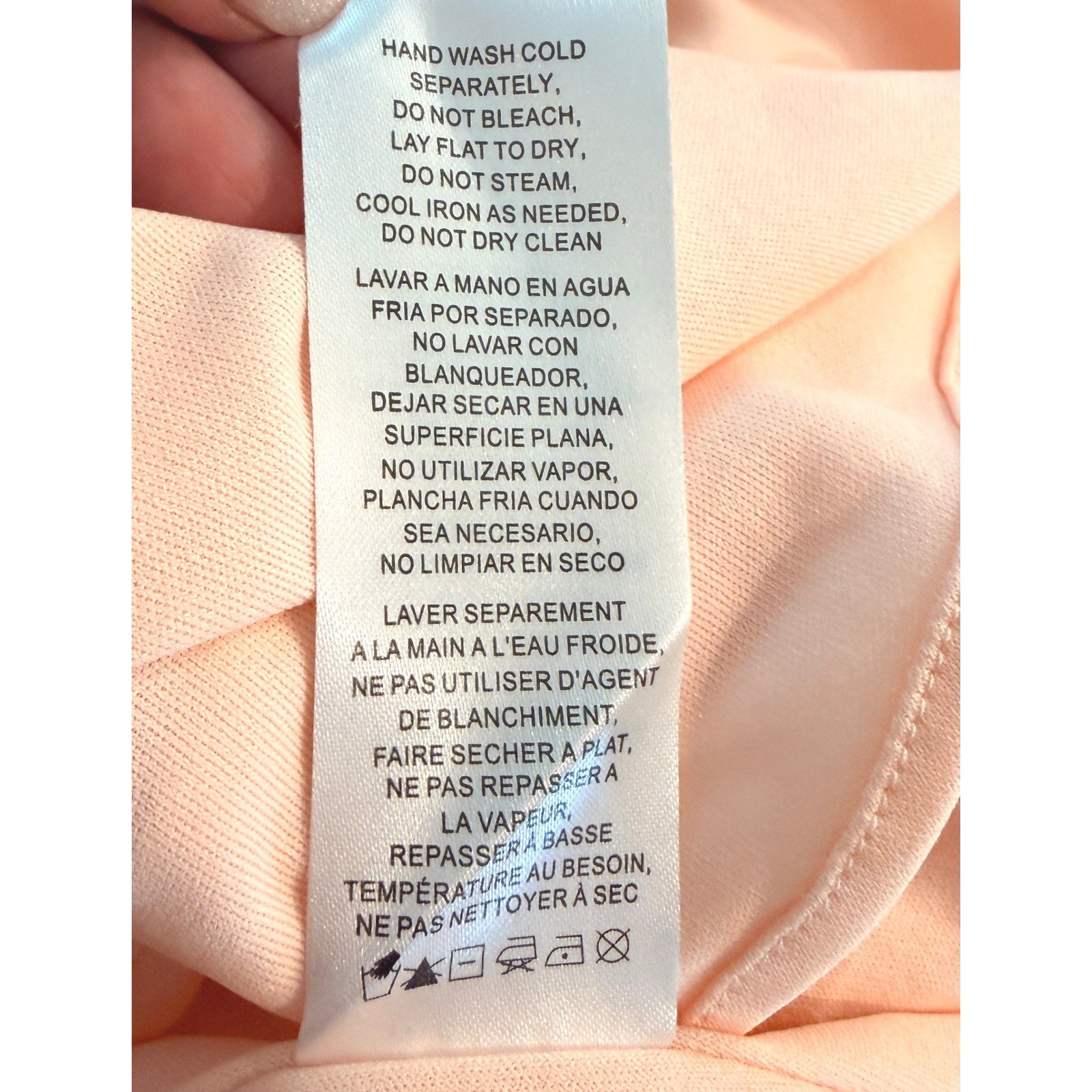 Peach Beaded Halter Ruffle Mermaid Hem Cocktail Dress Women Size M
