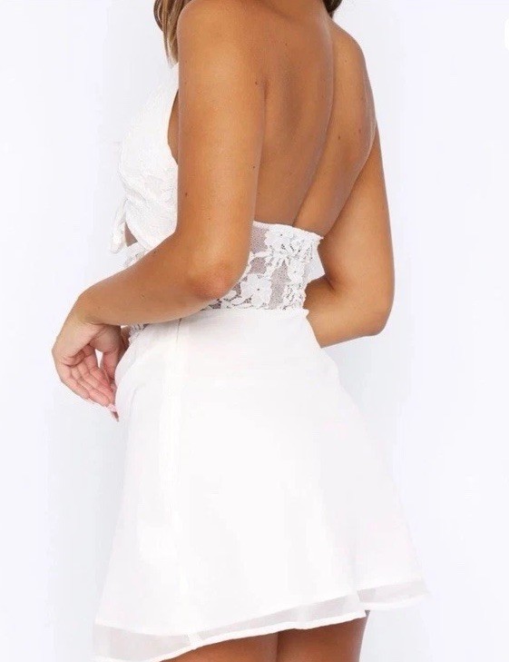 White Fox Diamonds Are Forever Mini Dress White
