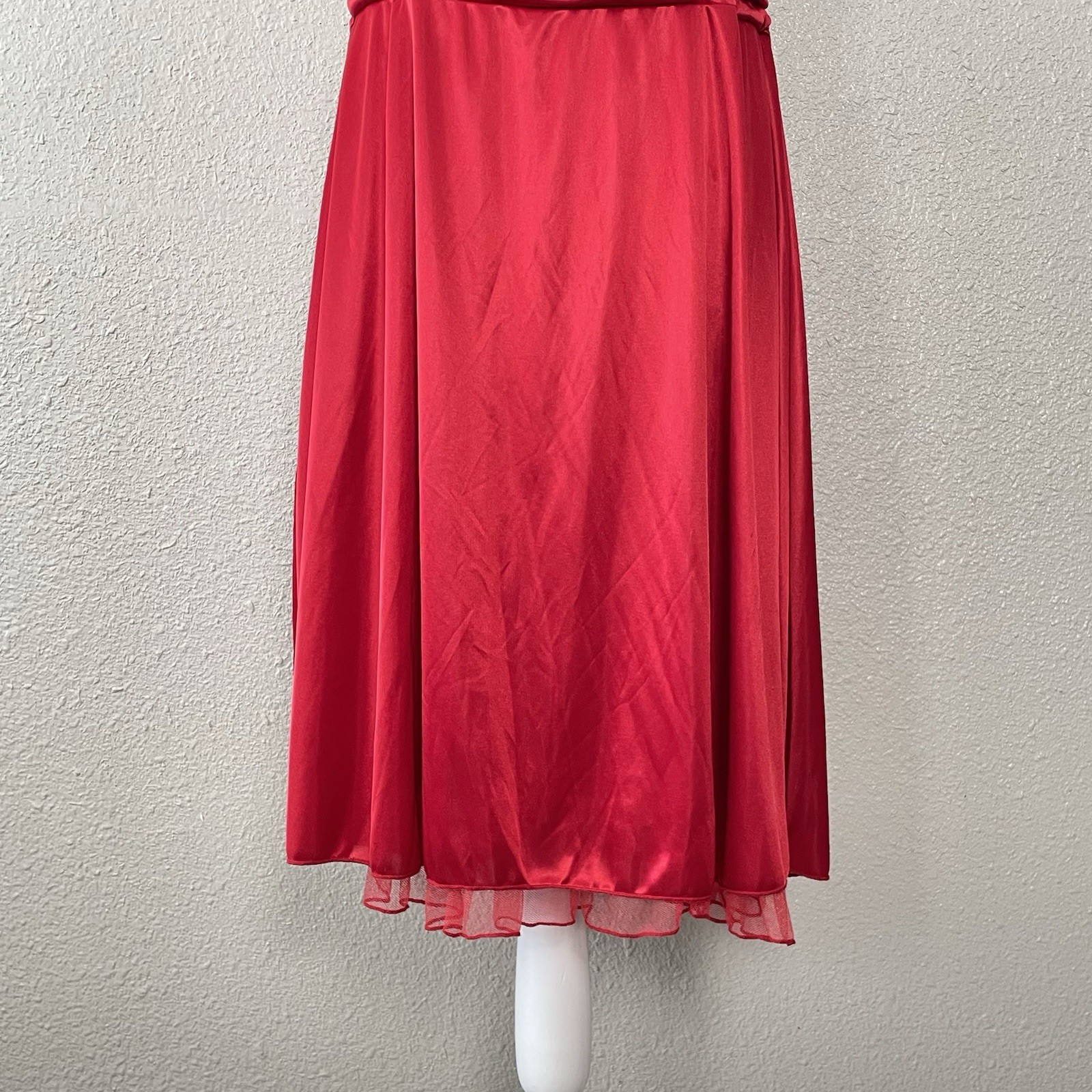 VTG Torrid Halter Midi Dress Plus 18 Shiny Mesh Trim Ruched Homecoming Y2K Glam