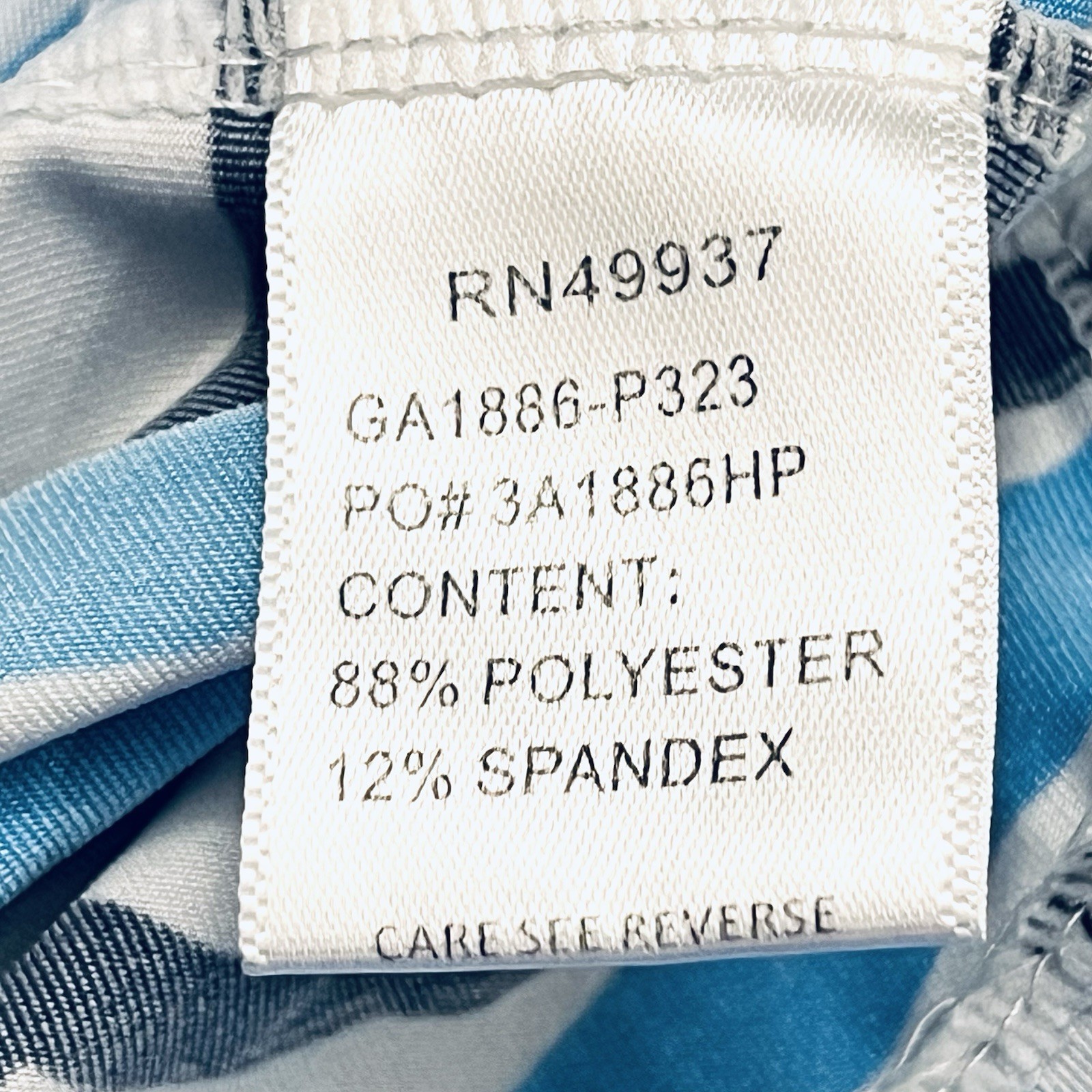Tail Activewear Dress UPF50+ Blue White Flowing/Wavy Print Pullover Zip/Pocket S