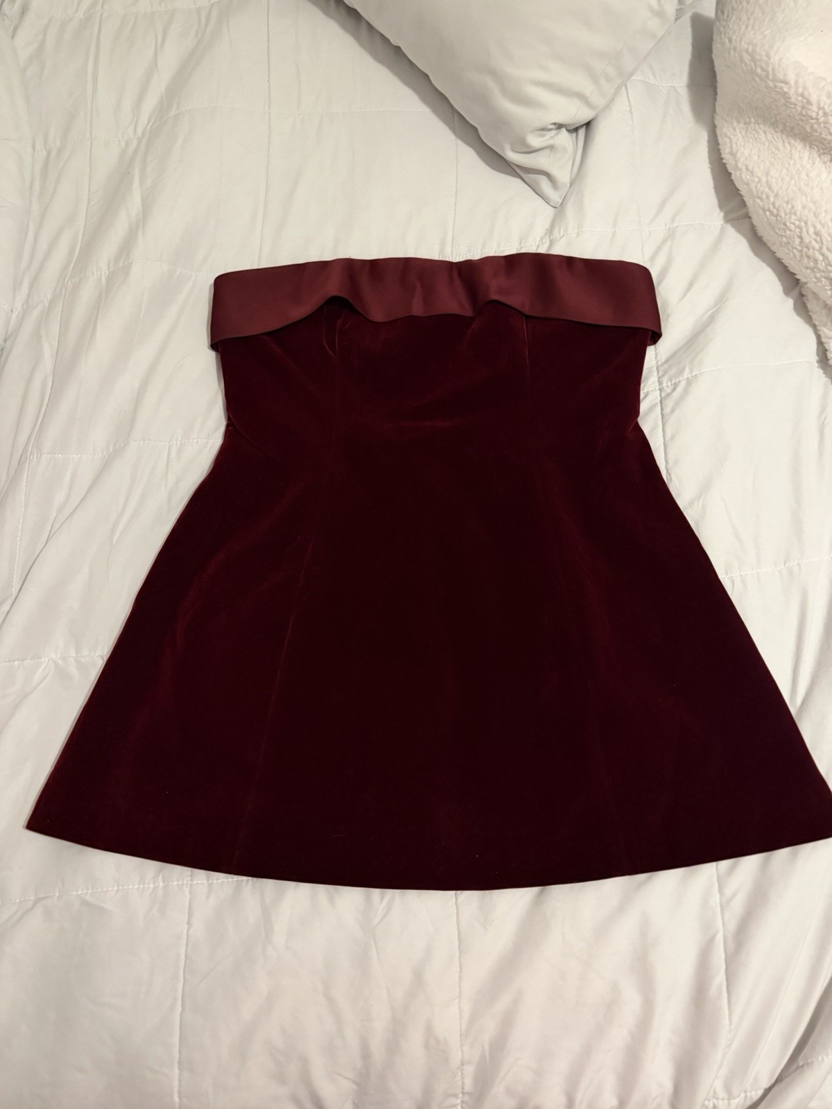 Let Loose Strapless Mini Dress Deep Red