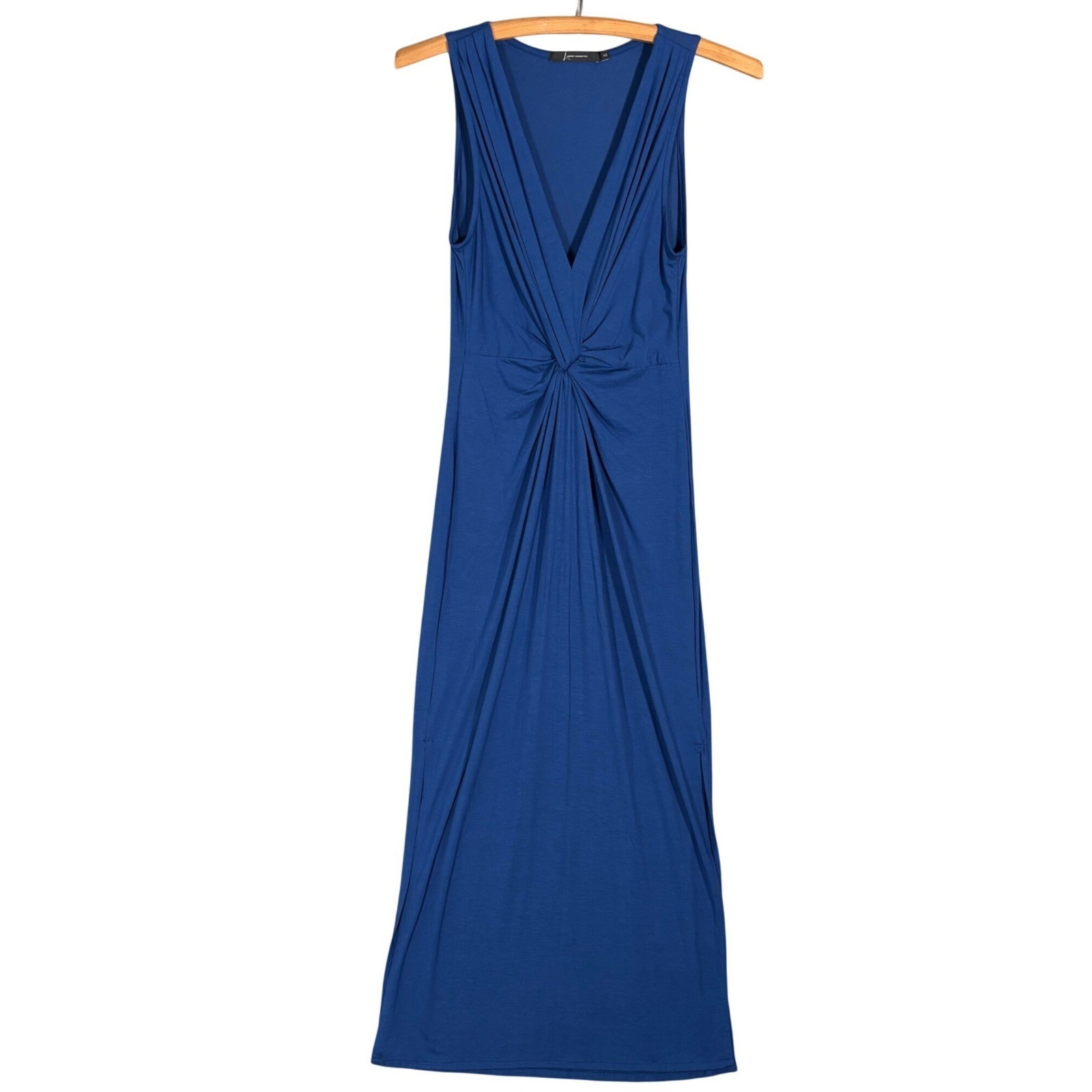 Lenny Niemeyer Blue Twist Front V-Neck Sleeveless Maxi Dress XS Brazil Swimwear