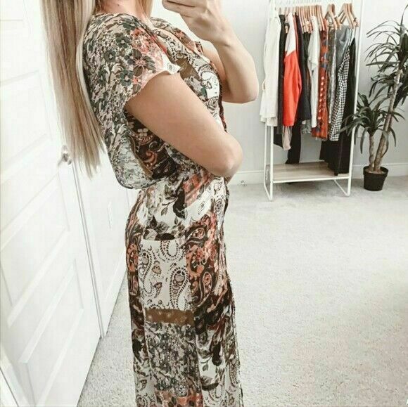 Zara Floral Dress Patchwork Paisley Boho Hippie Cottage Earth Fairy Whimsical