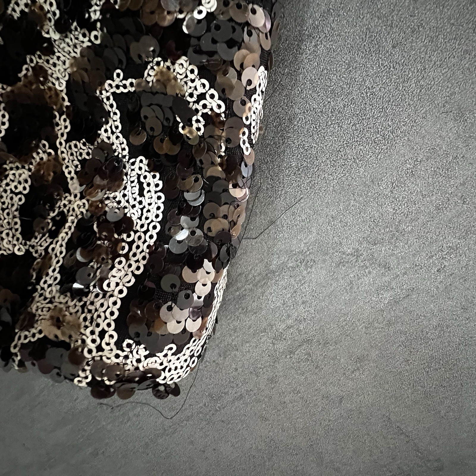 Isle Apparel Camo Animal Print Full Sequin Lined Shift Dress Women’s Size Medium