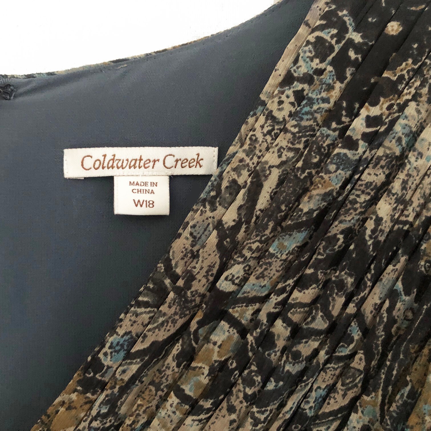 Coldwater Creek Midi Dress Size 16W-18W Vacation Evenings Anytime
