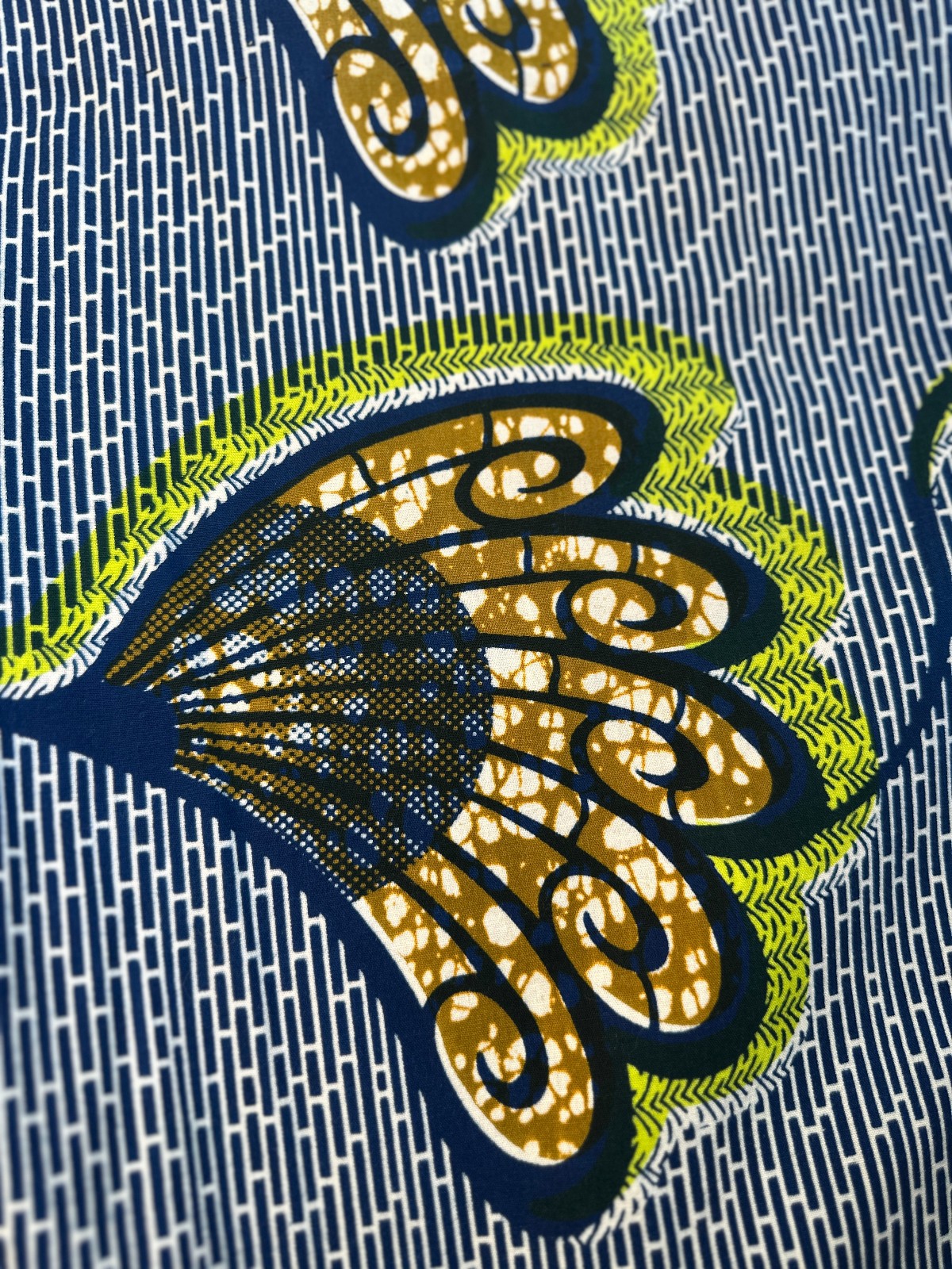 Vintage African Ankara Wax Print Caftan Maxi Dress Cotton Handmade Pockets M