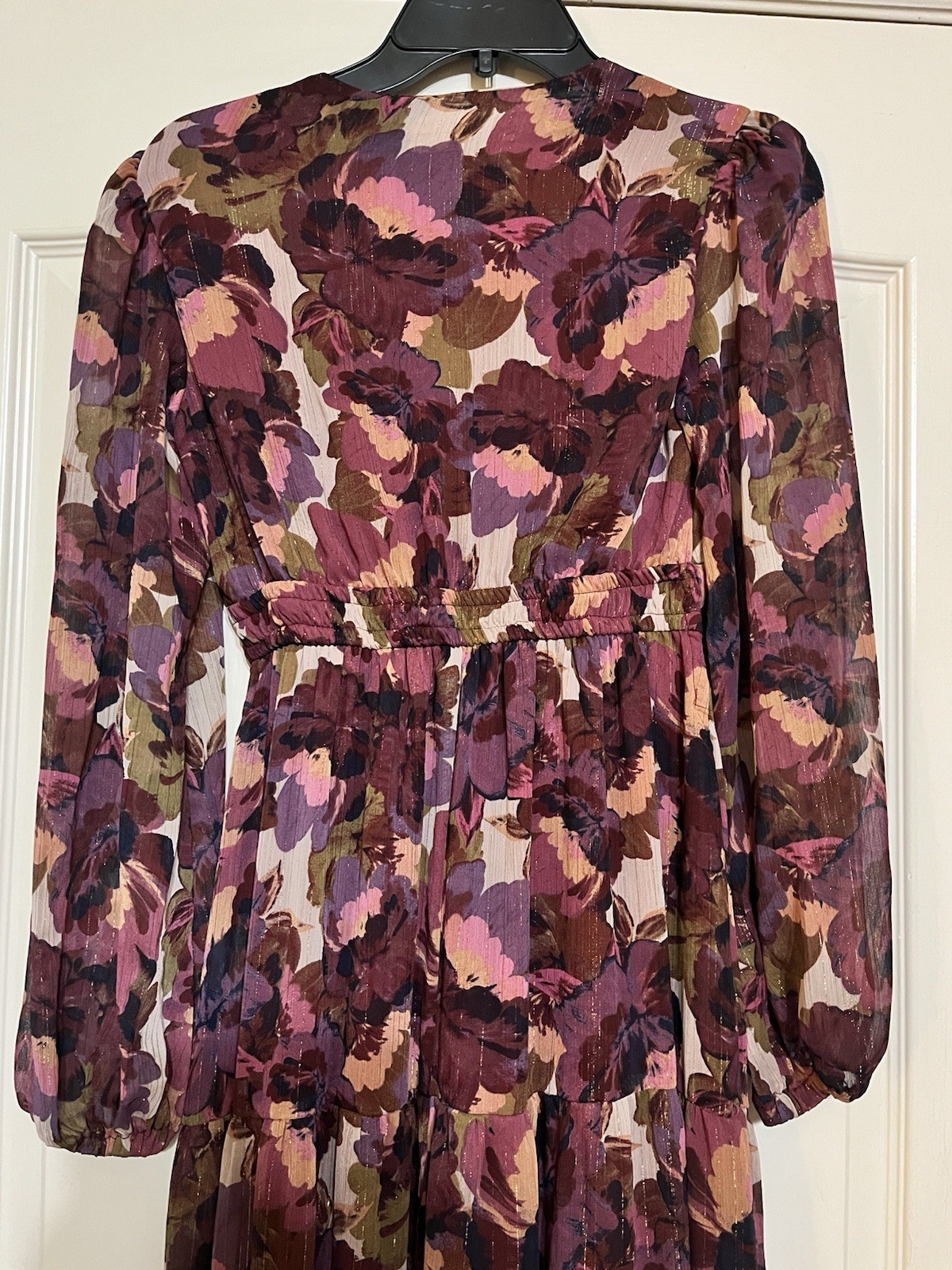 Sofia Jeans by Sofia Vergara Floral Midi Dress Women’s Small Long Sleeve Boho