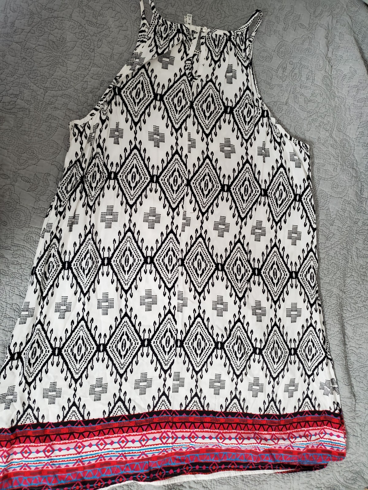 Mudd Womens XL Black/White Halter Mini dress