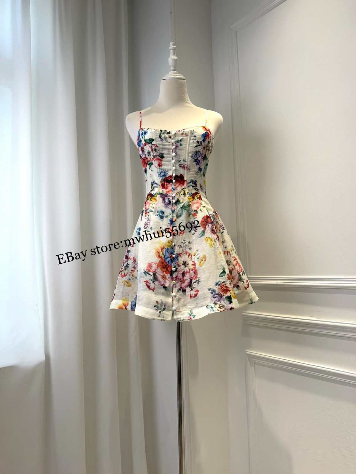 CAMILLA suspenders print dress luxury elegant temperament holiday dress 2026