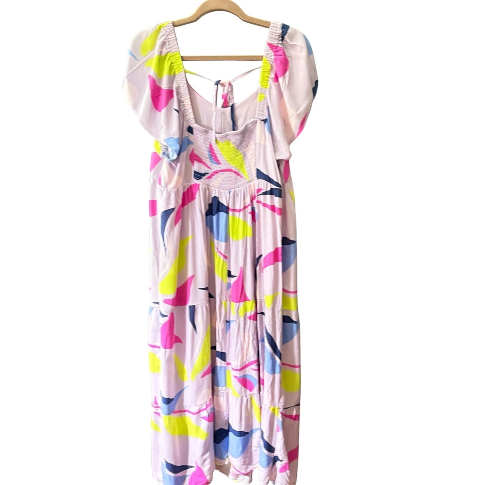 Isabel by Ingrid Pink & Multi Colored Abstract Maternity Maxi Dress sz XL