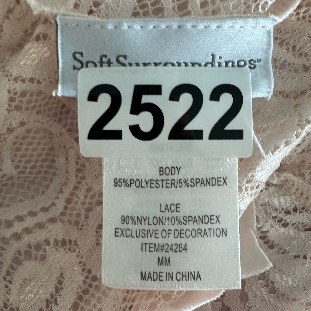Soft Surroundings Lingerie Slip Dress Womens M Pink Feminine Classic Sexy Plunge