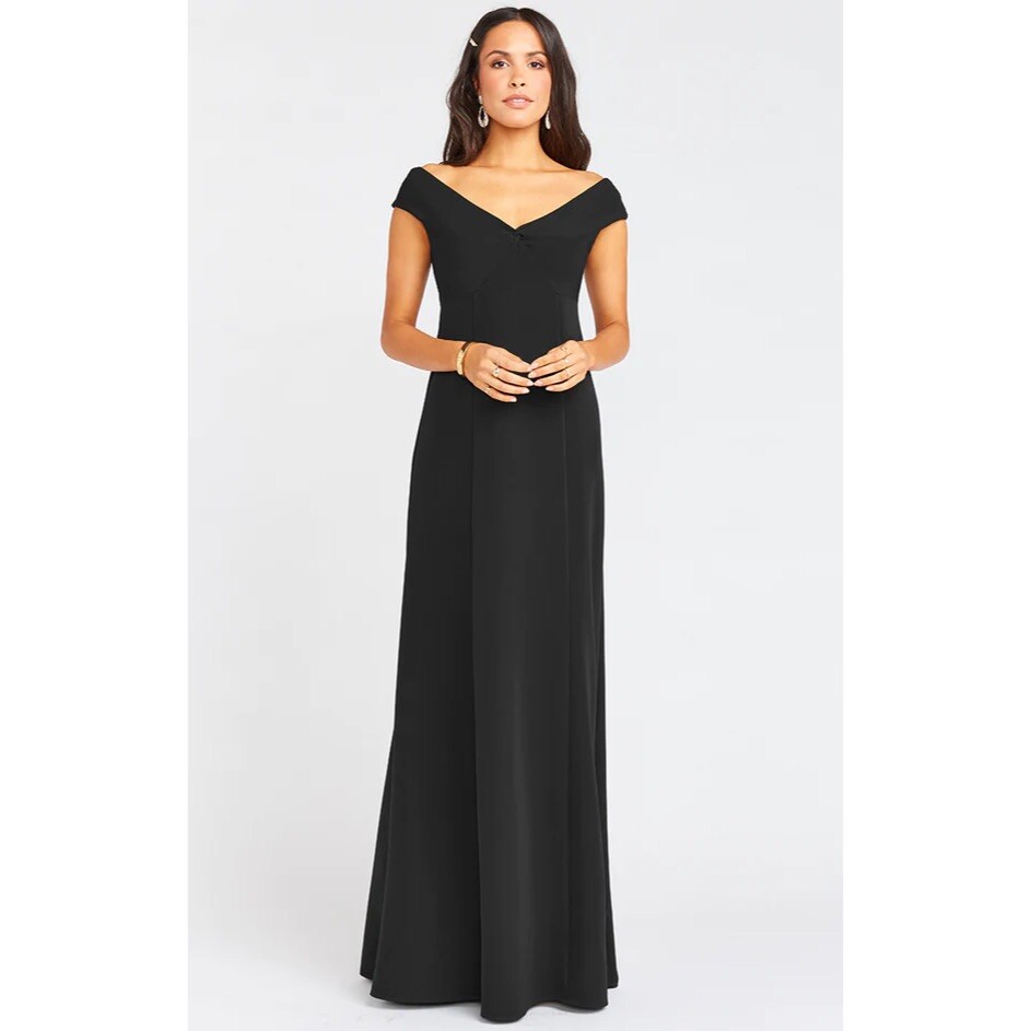 Show Me Your MuMu Small Zurich Knot Gown Maxi Dress Black