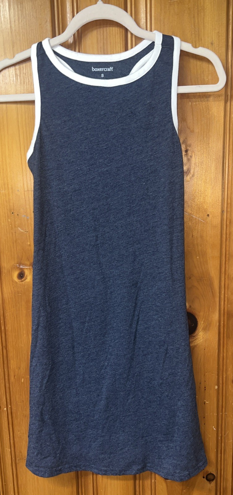 Womens Boxercraft Racerback Tank Dress Navy Blue Small