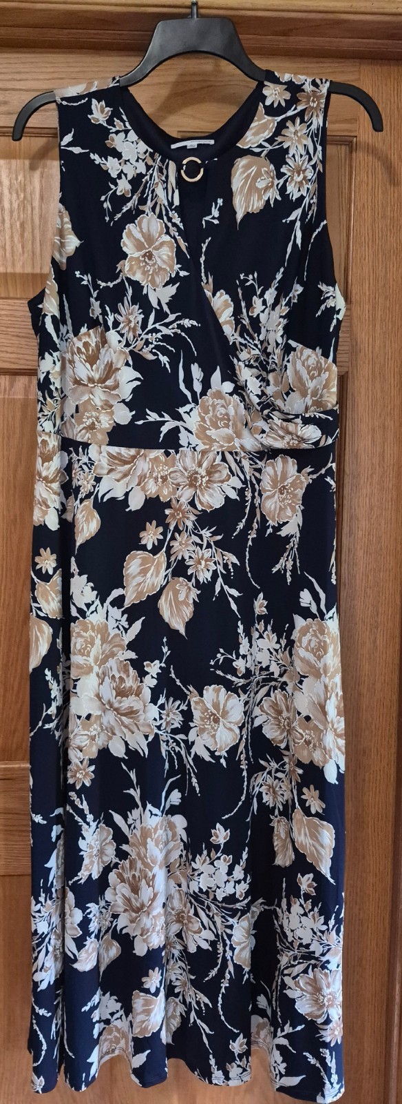 Womens Dress 2x Navy and Floral