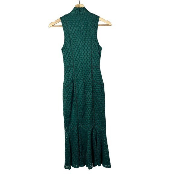 Ali & Jay All The Way Up Pine Green Lace Midi Dress XS