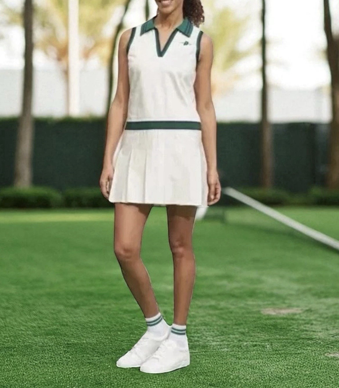 Prince Pickleball Tennis Dress Sleeveless Collared Beige Women’s Size: S NWT